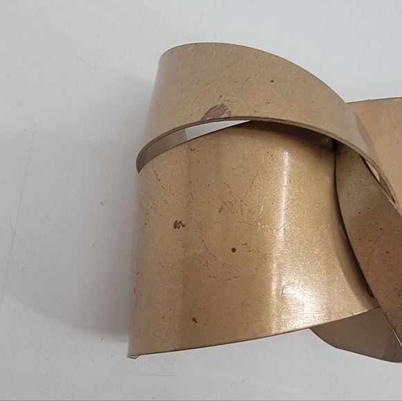 Retro Vintage 80s Gold Metal Arm Cuff Boho Minimalist Festival Goddess Bracelet - Picture 9 of 16